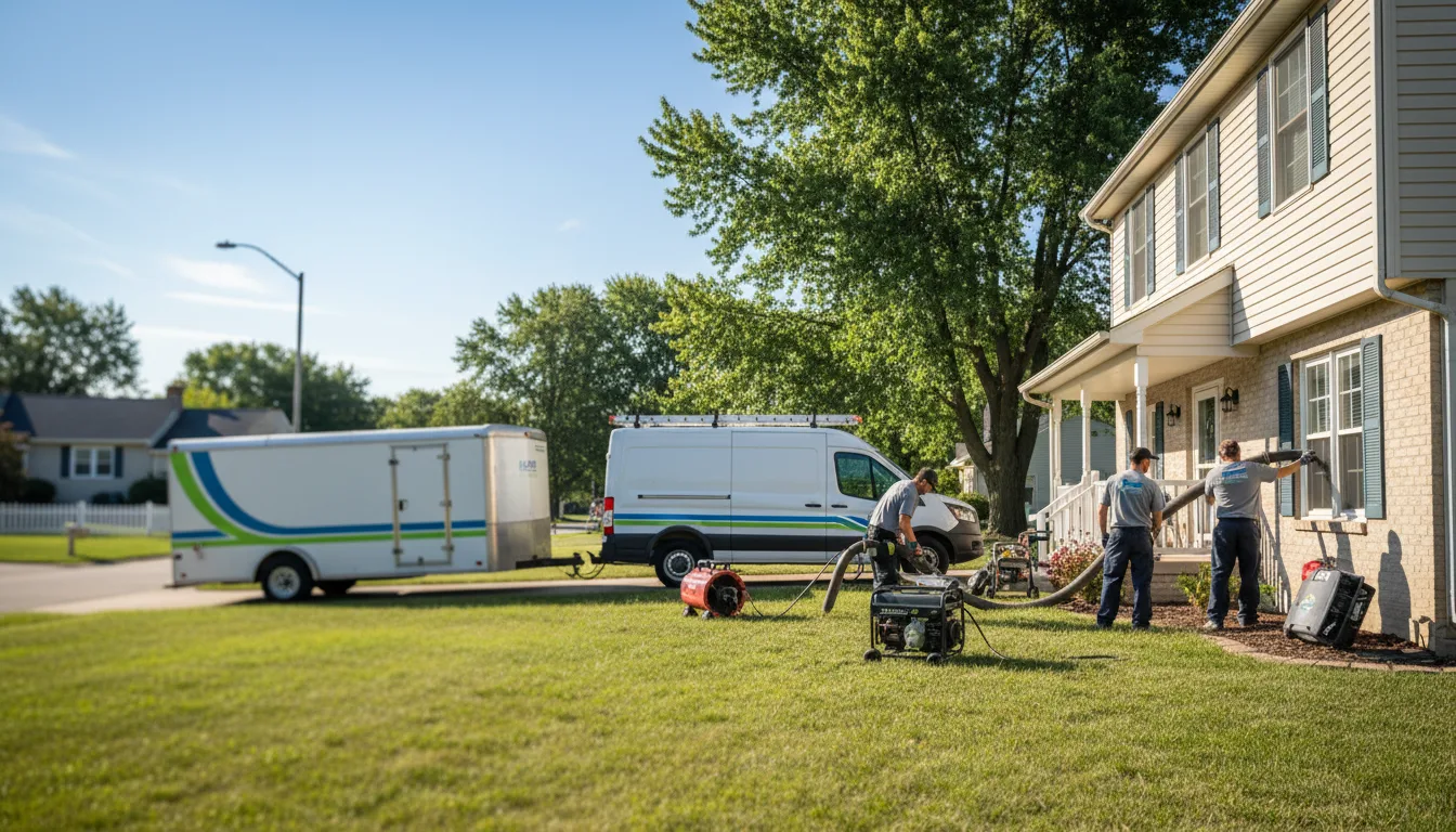 Flooded Basement Restoration And Cleanup With Repair in Westphalia, IN near me